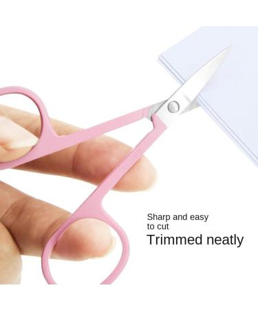 YSJJZRL 2 Pcs Professional Grooming Scissors - Eyebrow Scissors - Small Curved Stainless Steel Manicure & Beauty Scissor (Colourful) - Buy Online on GoSupps.com