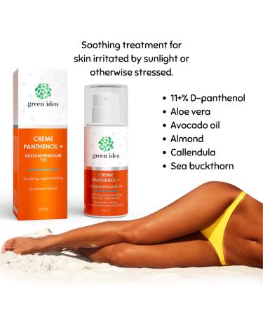 Panthenol+11% for Dry Skin | Dexpanthenol Aloe Vera Calendula & Avocado Oil | Post-Sun Care | Recommended by Ekz | 50 ml - Buy Online on GoSupps.com