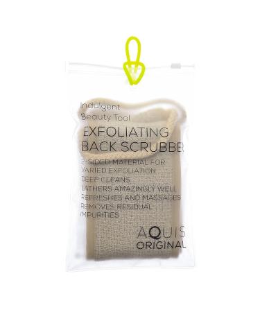 AQUIS Double-Sided Exfoliating Back Scrubber - Fast Drying & Ultra-Durable Microfiber Linen - Buy Online on GoSupps.com