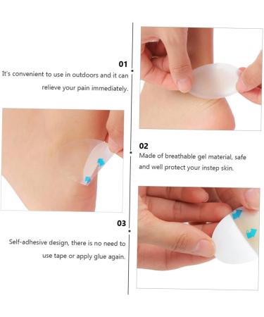 CLISPEED 8pcs Anti-wear Foot Stickers for Blister Protection - Gel Insole Guard for Forefoot Heel - 4.4X6.9CM - Buy Online on GoSupps.com