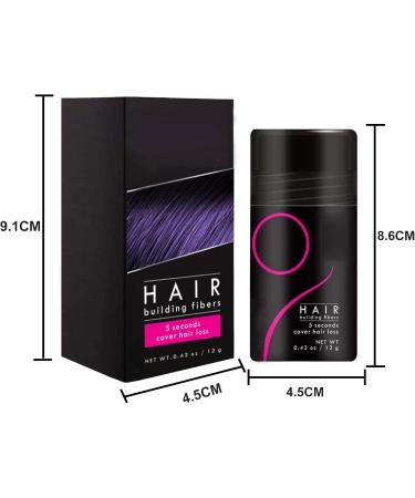Hair Thickening Fibers 0.4 Oz Hair Building Fiber Thickening Hair Fiber Powder for Women and Men Natural Black - Buy Online on GoSupps.com