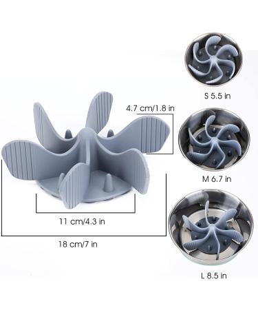 Keegud Slow Feeder Dog Bowl Insert 36 Octopus Suction Cups - Large & Medium Breed - Cuttable - Compatible with Regular & Elevated Bowls - Buy Online on GoSupps.com