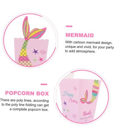 Mobestech 72 Pcs Mermaid Popcorn Box Popcorn Paper Bags Mermaid Goodie Bag Wedding Gift Bag Kid Gifts Infant Gift Mermaid Candy Bag Mermaid Gift Bag Candy Bags Dessert Box Disposable Baby 1 count (Pack of 1) Pinkx3pcs - Buy Online on GoSupps.com
