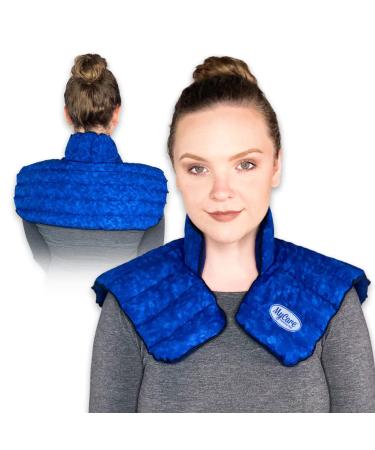 MyCare Heating Pad | Microwavable Large Neck and Shoulder Wrap for Instant Pain Relief - Weighted for Deep Moist Heat Pack for Stiffness Arthritis Bursitis and Relaxation - Safe Natural Home Remedy