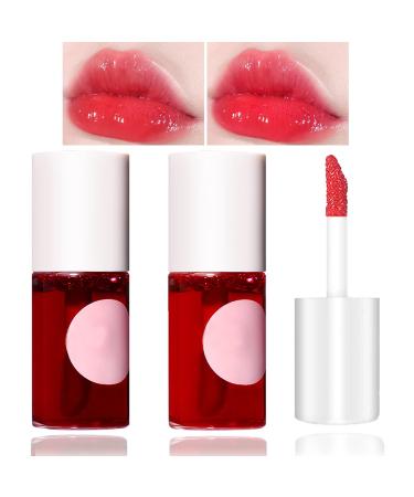 2 Colors Lip Stain Tint Set Mini Liquid Lipstick Set Long Lasting Waterproof Non-stick Lip Stain Matte Finish Moisturizing Watery Lip Tint Stain Lip Plump Bright Vivid Lip Gloss Set for Women(2 Pcs) - Buy Online on GoSupps.com