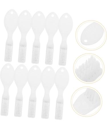 Fomiyes 10 Pack Prison Toothbrush - Wear-Resistant Portable Manual Cleaning Brush for Travel | White Plastic Accessories - Buy Online on GoSupps.com