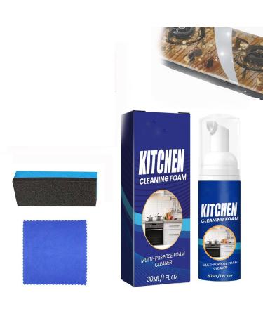 Kitchen Foam Cleaner All-Purpose Household Cleaners Stubborn Stains Cleaner Multi-Purpose Cleaner for Kitchen & Bathroom Oil Stain Remover (1sets)