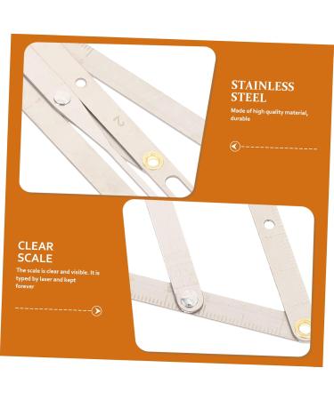 Healvian 3 Pcs Second Generation Scale Make up Kits Eyebrow Shaping Kit Stainless Steel Ruler for Eyebrow - Buy Online on GoSupps.com