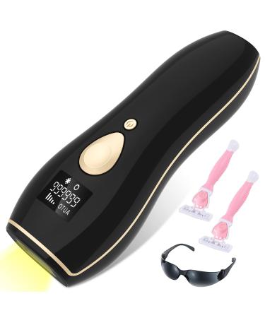 Laser Hair Removal,Laser Hair Removal For Women Permanent,Ipl Hair Removal Devices At Home Depiladora Laser Para Mujer Laser Hair Removal 999900 Flashes For Facial Legs Arms Whole Body (Black)