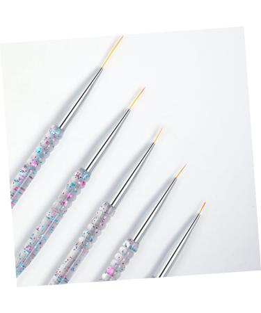 FOMIYES 2Sets Nail art drawing pen nail art fingernail brush DIY nail pens DIY nail nail liner brush miniature painting Alloy Pen Holder do it yourself draw a line - Buy Online on GoSupps.com