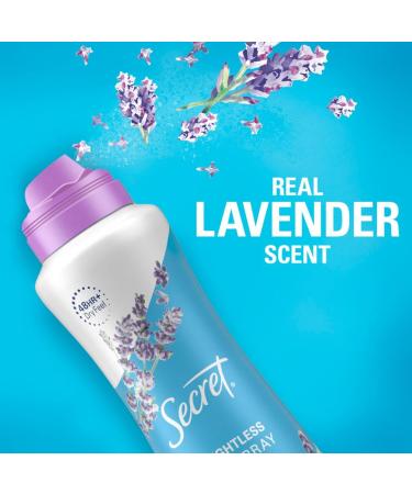 Secret Dry Spray Deodorant Antiperspirant for Women 48hr Weightless Sweat & Odor Protection Gentle on Skin Relaxing Lavender & Argan Oil Scent 4.1 oz (Pack of 3) Relaxing Lavender 4.1 Ounce (Pack of 3) - Buy Online on GoSupps.com