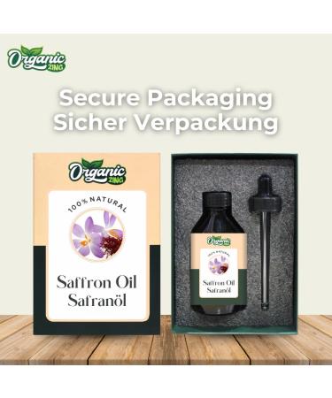  ORGANIC ZING Organic Zing Saffron Oil | Pure & Natural Essential Oil for Skincare Hair Care & Massage - 118ml/3.99fl oz - Buy Online on GoSupps.com