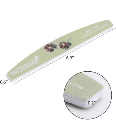 25-Piece Professional Nail Files and Buffers - Washable Acrylic Files in Various Grits - Coarse Emery Boards for Gel Nails - 25 Count with Leaf Prints - Buy Online on GoSupps.com