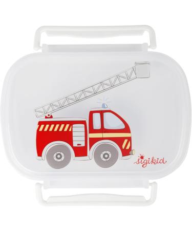 Sigikid 25408 BPA-Free Lunch Box for Kids - Safe Easy Use & Ironing Cap Dark Blue/Fire Brigade - Ideal for Children 1 Year+ - Buy Online on GoSupps.com