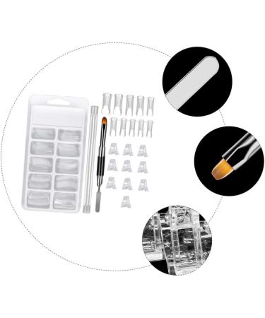 MAGICLULU 3 Sets Nail Set Stainless Salon De Pro Women Nail Extension Set Nail Art Clip Gel Kit for Nails Lengthening Nail Tips Clip Nail Clip Manicure Nail Piece Tool Abs White - Buy Online on GoSupps.com