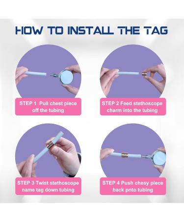 Personalized Custom Stethoscope Charms with ID Tag - Engraved Name & Birthflower - Nurses Week Gift - Ideal for Nurse, Doctor, Medical Assistant, Vet - Buy Online on GoSupps.com