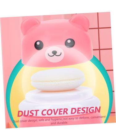 FRCOLOR 2pcs Baby Powder Box Set with Puff | Newborn Face Wash Dispenser | Talcum Powder Storage Box | Creative Pink Design - Buy Online on GoSupps.com