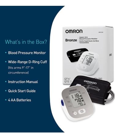 OMRON Bronze Blood Pressure Monitor for Home Use & Upper Arm Blood Pressure Cuff - #1 Doctor & Pharmacist Recommended Brand - Clinically Validated - Connect App - Buy Online on GoSupps.com
