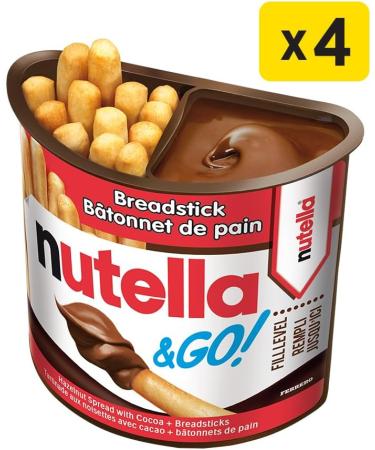 NUTELLA & GO! Hazelnut And Cocoa Spread With Breadsticks Snack Packs 6 Packs Of 4 2.0 Kilograms Nutella & GO! 24 Pack - Buy Online on GoSupps.com