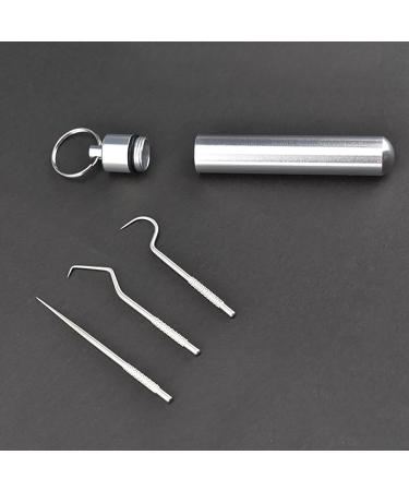 Stainless Steel Threaded Toothpick Hook Ear Wax Removal Tool Set - Electric Ear Vacuum for Home Improvement - Silver - Buy Online on GoSupps.com