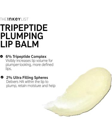 The Inkey List Tripeptide Plumping Lip Balm 10ml | Non Tingling Lip Plumper | Hydrating & Fragrance Free | Suitable for All Skin Types - Buy Online on GoSupps.com