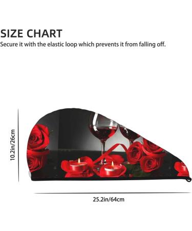 Hair Towel Wrap Quick Drying Hair Turban with Button in Red Wine Rose | International Shipping Available - Buy Online on GoSupps.com