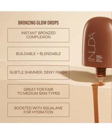 Nuda Bronzing Glow Drops - Squalene Ginger Lavender | Lightweight & Washable Bronzer Serum | Cruelty-Free & Paraben-Free (30 mL - Buy Online on GoSupps.com