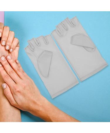 1 Pair Nail Gloves Uv Gloves for Nails Fingerless Gloves Anti Uv Gloves Nail Lamp Nail Art Gloves Half Finger Gloves Uv Manicures Gloves Nail Gel Elastic Spandex Miss Nail Supplies Lightgrey - Buy Online on GoSupps.com