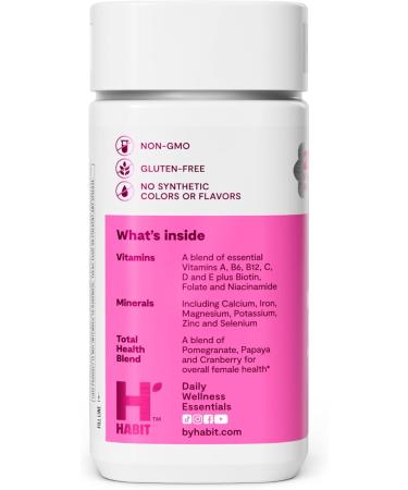 Habit Womens Multi Supplement 2 Pack (120 Capsules) - New Look Supports General Health & Wellness 23 Essential Vitamins and Minerals Fruit extracts Folate Iron B12 Biotin Non-GMO - Buy Online on GoSupps.com