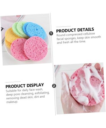 1 Set of 20 Wooden Sponge Cellulose Makeup Sponge Cellulose Sponge Mouth Frosted Powder Puff Face Pad Mixer Foundation Wood Pulp Cotton - Buy Online on GoSupps.com