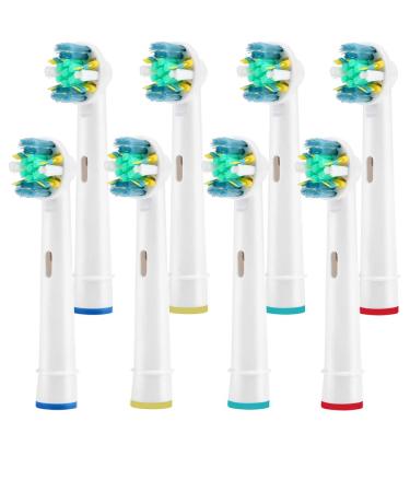 Toothbrush Replacement Heads Refill for Oral-B Electric Toothbrush Pro 1000 Pro 3000 Pro 5000 Pro 7000 Vitality Floss Action,8 Count with Covers