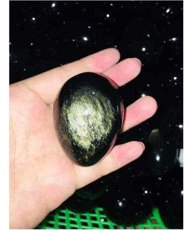 Crystal Beautiful Natural Gold Obsidian Stones Gem Decoration + Wood Bracket 50-60mm (Size : 1pc) - Buy Online on GoSupps.com
