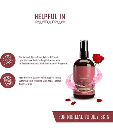 DX Gulabo Premium Eau de Rose 110ml | Skin Toner Face & Hair | Paraben Free Alcohol Free | Balances & Restores Skin pH Levels | For All Skin Types - Buy Online on GoSupps.com