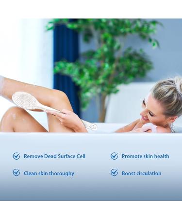 Buy Hhker Comfortable Shower Brush - Long Handle Soft Nylon for Gentle Exfoliation & Skin Health - Ideal for Men & Women - Buy Online on GoSupps.com