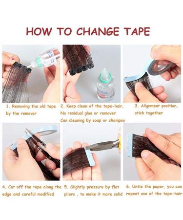 LAAVOO Real Hair Tape Extensions - Balayage Blonde #8/59 30cm 20PCS Remy Double-Sided Invisible Light Brown Ombre - Shop Internationally - Buy Online on GoSupps.com