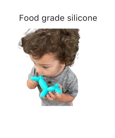 Baby Teether Balloon Dog - Pink | Safe & Soothing Teething Toy - Buy Online on GoSupps.com