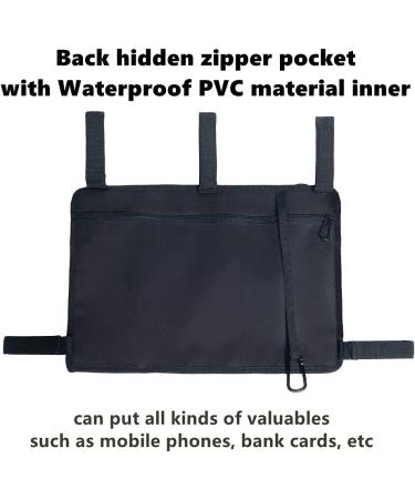 BVMAG Walker Bag Pouch Basket with Cup Holder - Water-Resistant Hand-Free Storage for Elderly, Seniors, Handicap, Disabled - Folding Rollator Accessories (Black) - Buy Online on GoSupps.com