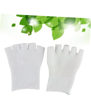 Housoutil 1 Pair Gel Socks for Cracked Feet Five Finger Socks Gel Toe Protector Open Toe Gel Socks Men Thumb Bunion Corrector Gel Feet Sock Toe Cover White Moisturizing - Buy Online on GoSupps.com