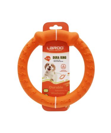 Laroo dog fitness ring dog frisbee indestructible float dog flying disc toy summer pet training for medium large and small dogs (small-18cm orange) small-18cm orange - Buy Online on GoSupps.com