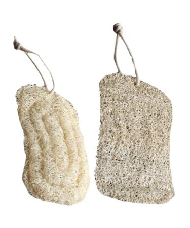 Zerodeko 2pcs Loofah Dishcloth Kitchen Cleaning Sponge Loofah Kitchen Loofah Sponges for Cleaning Loofah Dish Sponge Multipurpose Loofah Shower Dishcloth Brush Natural