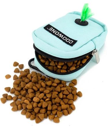 Small Treat Bag with Poop Bag Dispenser - Portable Dog Walking Bag & Hands-Free Holder (Mint) - Buy Online on GoSupps.com