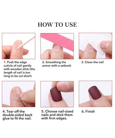 Brishow Ballerina Matte Artificial Nails - Brown Acrylic Press-On Full Cover - 24 pcs for Women & Girls - International Shipping - Buy Online on GoSupps.com