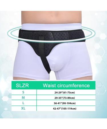 Post Surgical Abdominal Binder & Hernia Belt for Men & Women - Adjustable Black X-Large Comfort Support - Buy Online on GoSupps.com