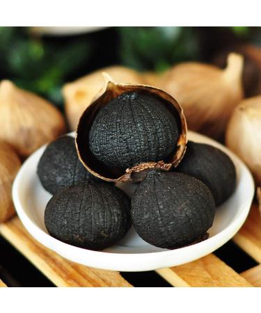 Black Garlic Organic,(100G 6-8 Heads in Pot) Premium Quality,Antioxidant,Healthy and Natural Energizer,Sealed Package,Delicious Garlic Single Heads,Du TOU HEI Suan,100G