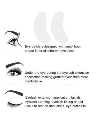 Buy 100 Pairs Eyelash Extension Eye Pads | Lint Free Hydrogel Gel Under Eye Patches for DIY Beauty | Includes Transparent Cosmetic Bag - Buy Online on GoSupps.com