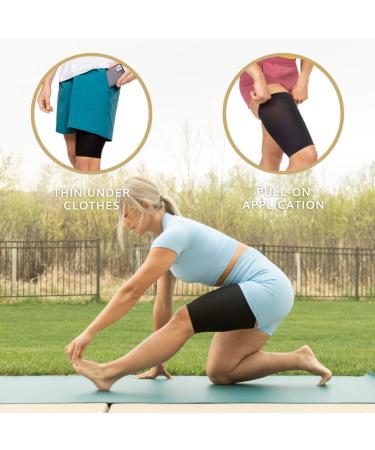 Compression Thigh Sleeve for Hamstring & Quadricep Support - Copper Men/Women - Injury Recovery Relief - Size Large - Buy Online on GoSupps.com