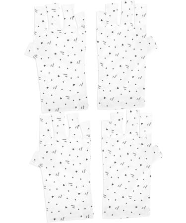 FRCOLOR 4 Pairs Nail Gloves Typing Gloves Protection Gloves for Manicures Manicure Gloves Nail Hand Gloves Nail Molding Gel Nail Art Gel Nail Dryer Glove UV Shield Gloves Polyester - Buy Online on GoSupps.com