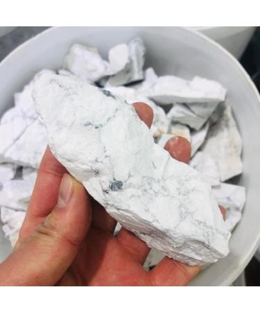 Natural Crystal Rough Natural Crystals and Stones 1pc 50g-200g Natural Raw Quartz Stone White Turquoise Rough Crystals Minerals for Decoration QINTINYIN (Color : 1pc 112g-135g)