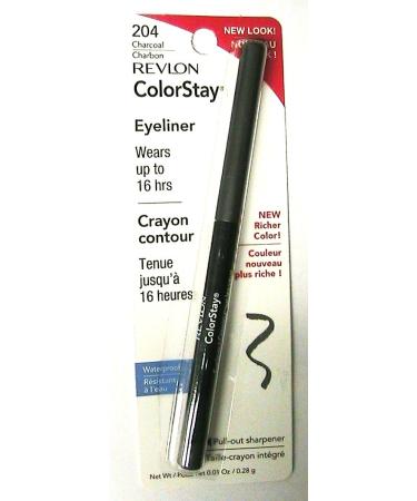 Revlon ColorStay Eyeliner with SoftFlex Charcoal 204 0.1 Ounce (.28 g) (Pack of 2)