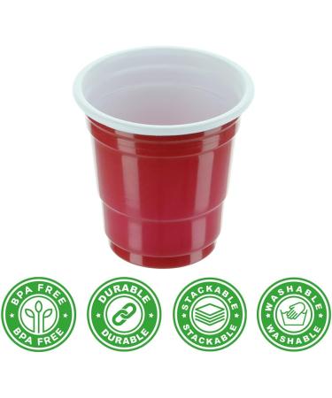 Party Bargains Mini Red Plastic Shot Glasses - 2oz (360 Pack) - Disposable Cups for Jello Shots, Condiments, Snacks - 360 Count (Pack of 3) - Buy Online on GoSupps.com